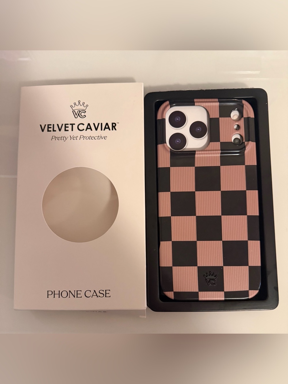 Velvet Caviar Mocha Vibe Checkered IPhone 17 Pro Max Caviar